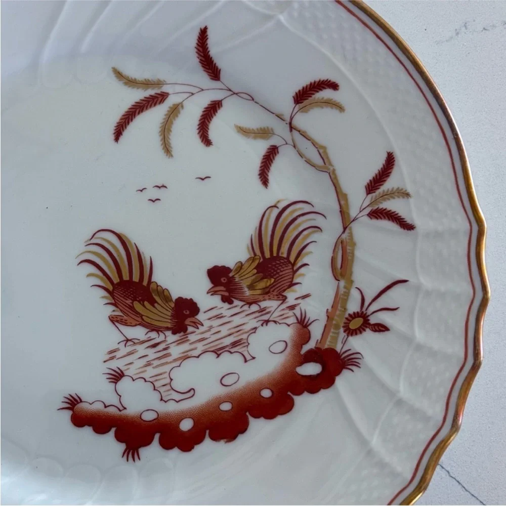 Richard Ginori SET OF 6 Siena Rust Scalloped Vecchio Ginori Italian Salad Plates